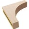 Ekena Millwork 3"W x 12"D x 12"H Thin Stockport Rough Cedar Woodgrain TimberThane Corbel, Primed Tan CORUR03X12X12STORCPR - alternate 2